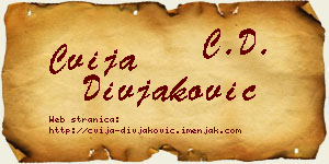 Cvija Divjaković vizit kartica